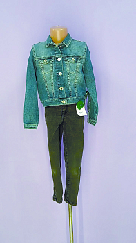 КУРКА ДЖИНОВАЯ от DENIM, размер 128, возраст (лет) - 7*, для девочек — секонд хенд ТВОЁ ВРЕМЯ
